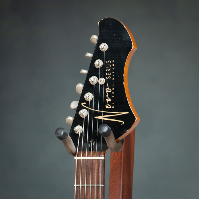 Novo Chambered Serus HH Light Distress Electric Guitar - Amber - Spec Sheet: 9067