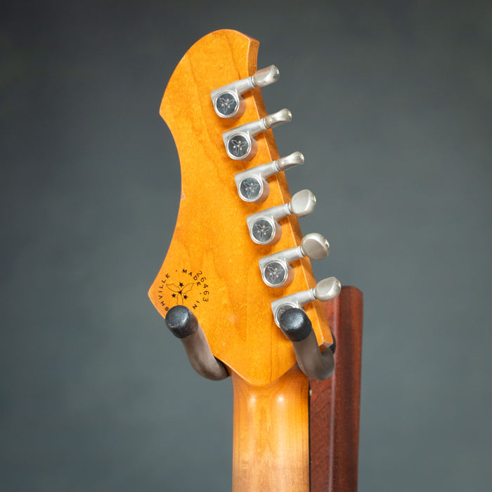 Novo Chambered Serus HH Light Distress Electric Guitar - Amber - Spec Sheet: 9067