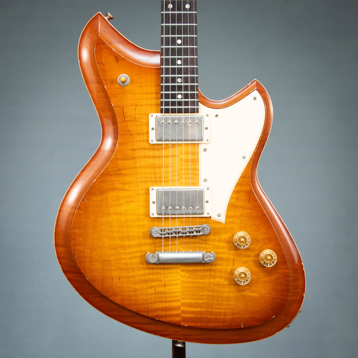 Novo Chambered Serus HH Light Distress Electric Guitar - Faded Tea Burst - Spec Sheet: 9048