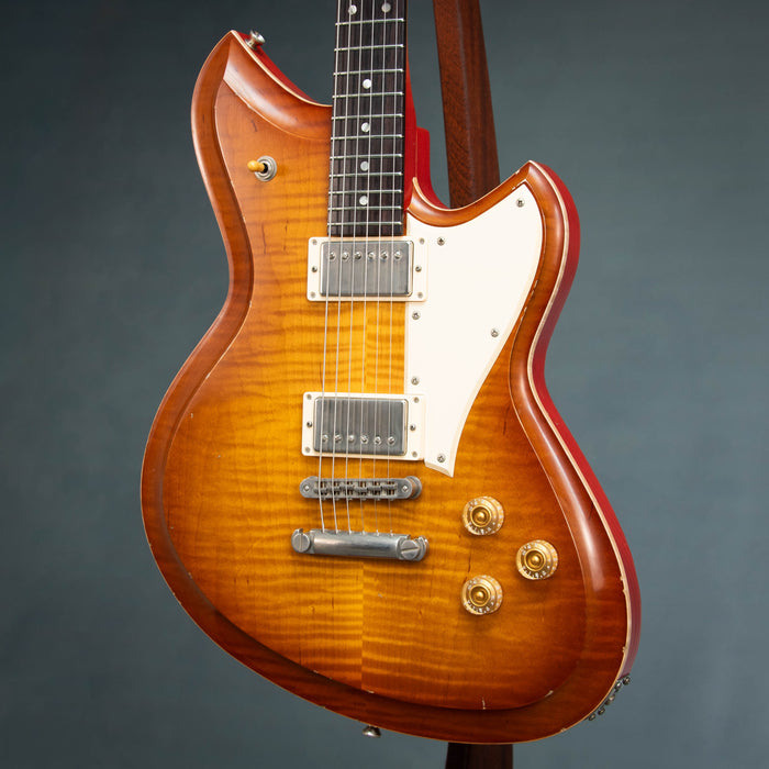 Novo Chambered Serus HH Light Distress Electric Guitar - Faded Tea Burst - Spec Sheet: 9048
