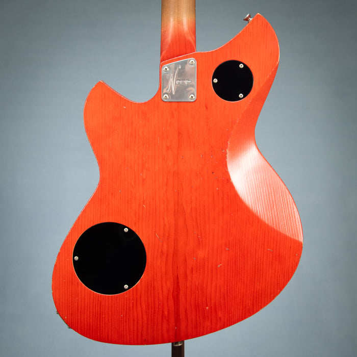 Novo Chambered Serus HH Light Distress Electric Guitar - Faded Tea Burst - Spec Sheet: 9048