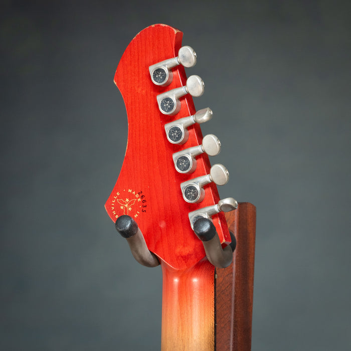Novo Chambered Serus HH Light Distress Electric Guitar - Faded Tea Burst - Spec Sheet: 9048