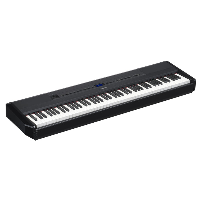Yamaha P525B Premium Portable Digital Piano Pack With Stand Pedals and Stool - Black
