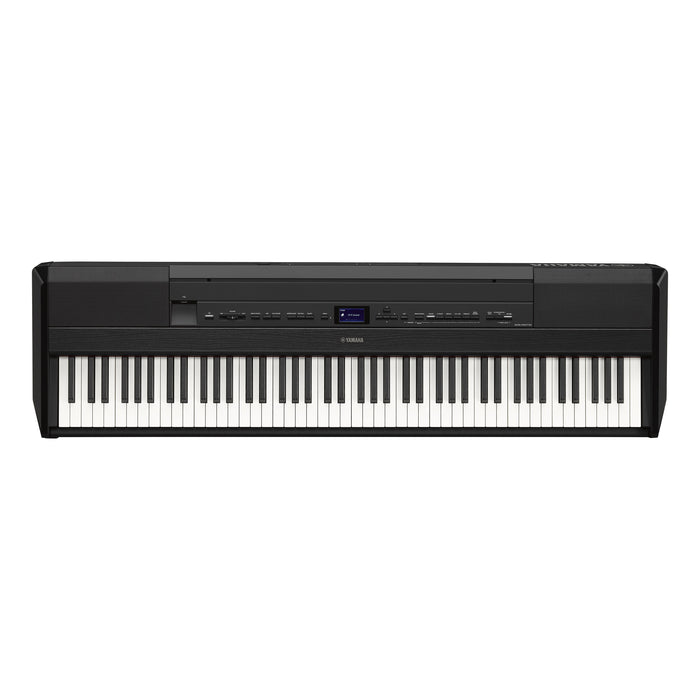 Yamaha P525B Premium Portable Digital Piano Pack With Stand Pedals and Stool - Black