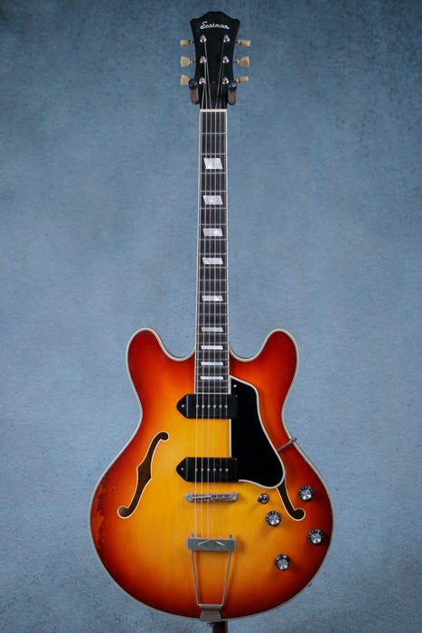 Eastman T64/V Hollow Body Electric Guitar w/Case - Goldburst - Preowned