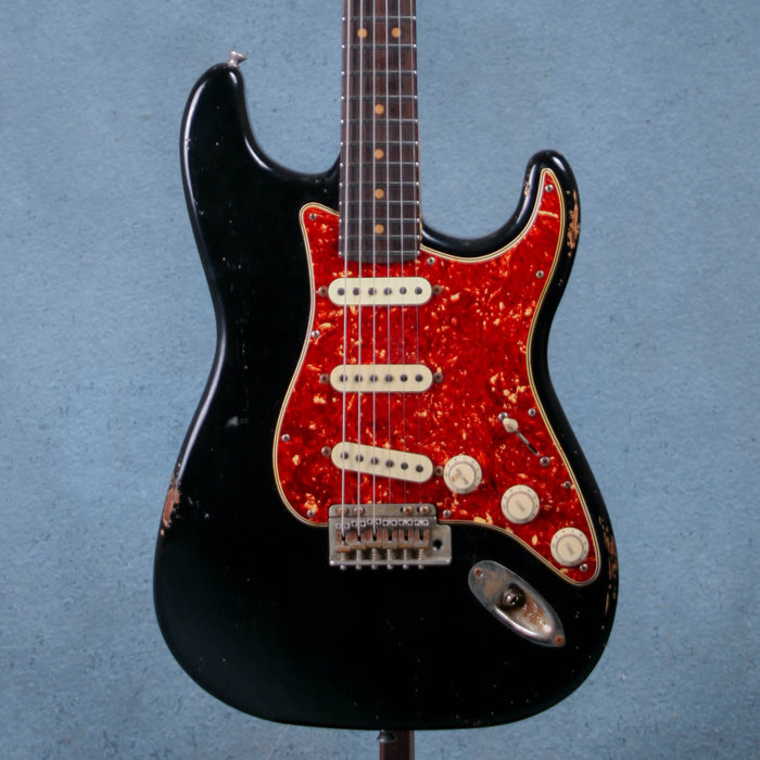 MJT / Warmoth Partscaster Strat Relic - Black - Preowned