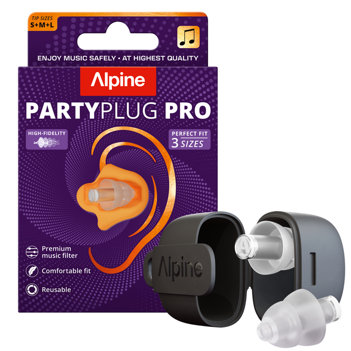 Alpine PartyPlug Pro Ear Plugs - Transparent