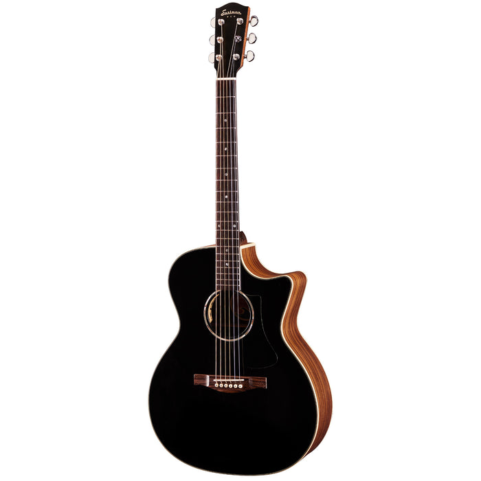 Eastman PCH2-GACE-BK Grand Auditorium Acoustic Electric Guitar - Black