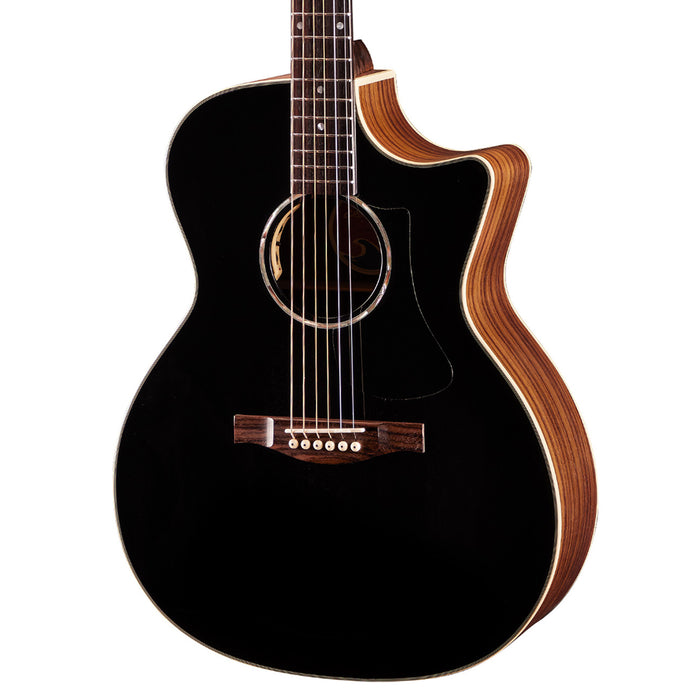 Eastman PCH2-GACE-BK Grand Auditorium Acoustic Electric Guitar - Black