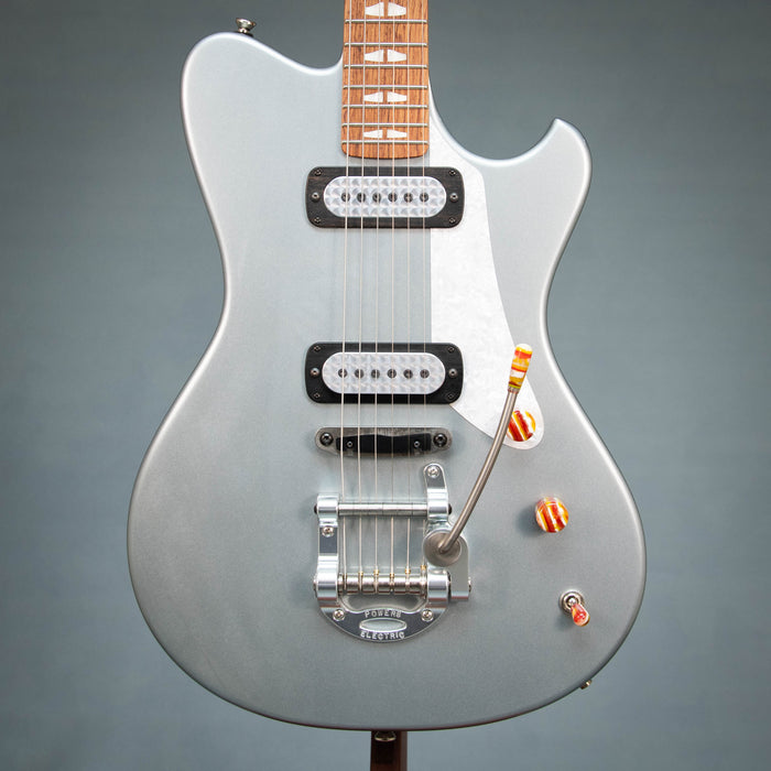 Powers Electric A-Type FF42 CamTail Electric Guitar - Dolomite Silver - A510