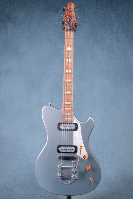 Powers Electric A-Type FF42 CamTail Electric Guitar - Dolomite Silver - A510