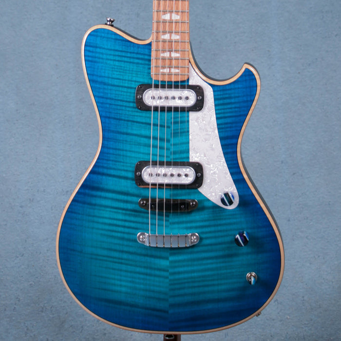 Powers Electric A-Type Select Maple PF42 Hard Tail Electric Guitar - Blue Lagoon - A554