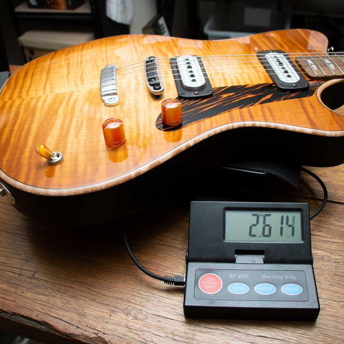 Powers Electric A-Type Select Maple FF42 Hard Tail Electric Guitar - Wild Honey Burst - A573