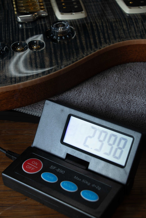 PRS 40th Anniversary Custom 24-08 Limited Edition Semi Hollow Electric Guitar - Faded Whale Blue - 0410665