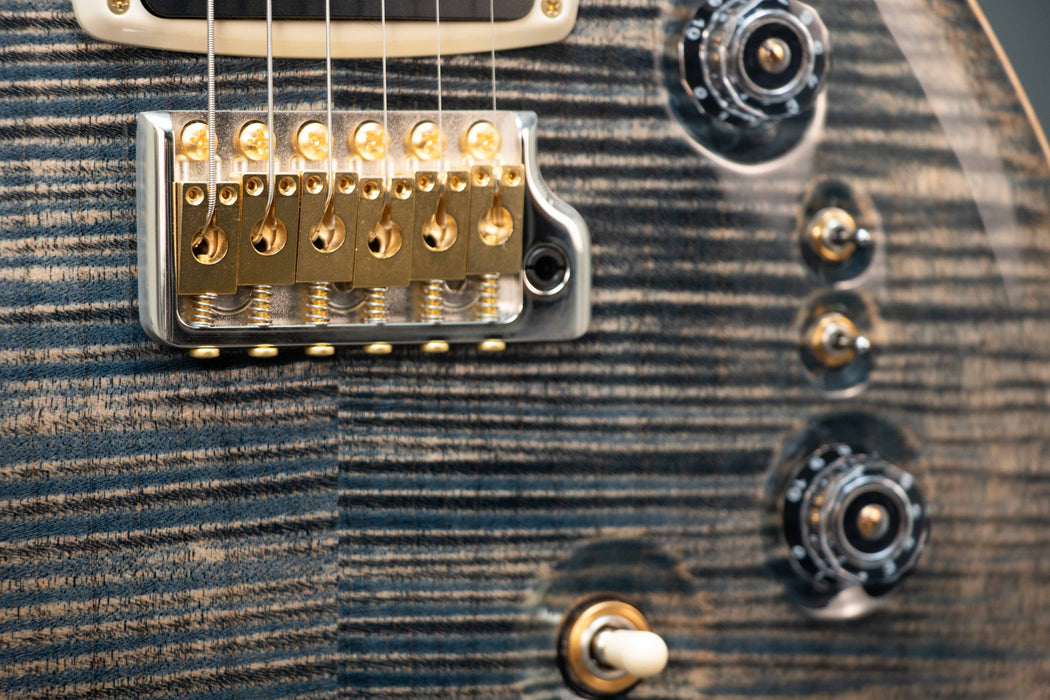 PRS 40th Anniversary Custom 24-08 Limited Edition Semi Hollow Electric Guitar - Faded Whale Blue - 0410665