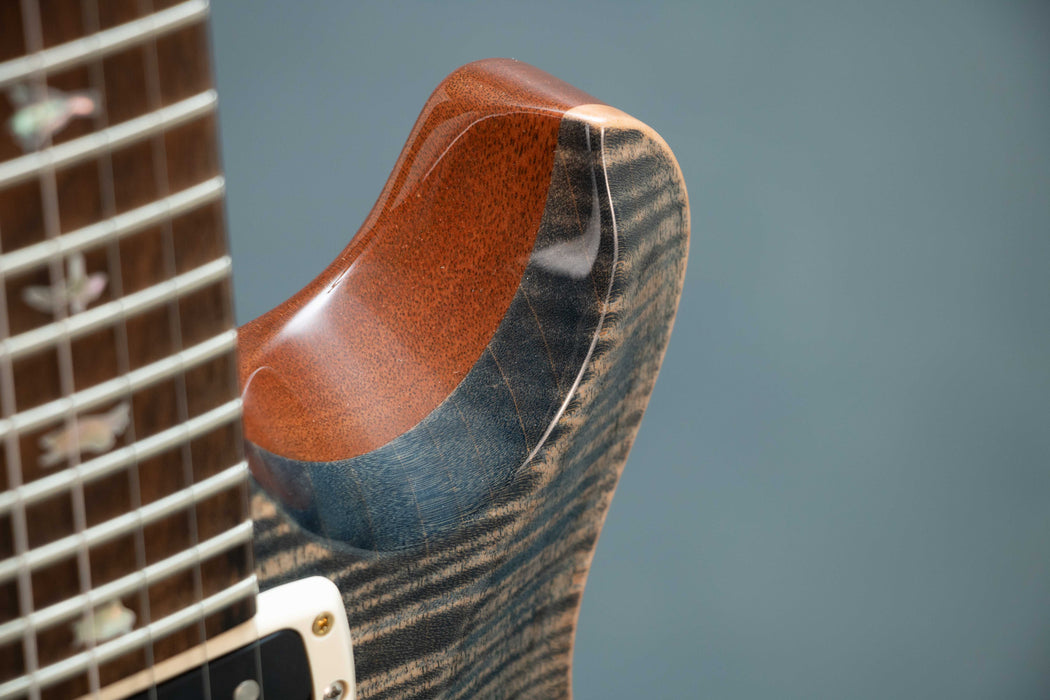 PRS 40th Anniversary Custom 24-08 Limited Edition Semi Hollow Electric Guitar - Faded Whale Blue - 0410665