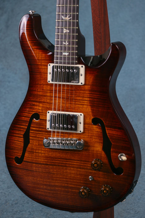 PRS Core Hollowbody II Piezo Semi Hollow Body Electric Guitar w/Case - Tiger Eye Sunburst - Preowned