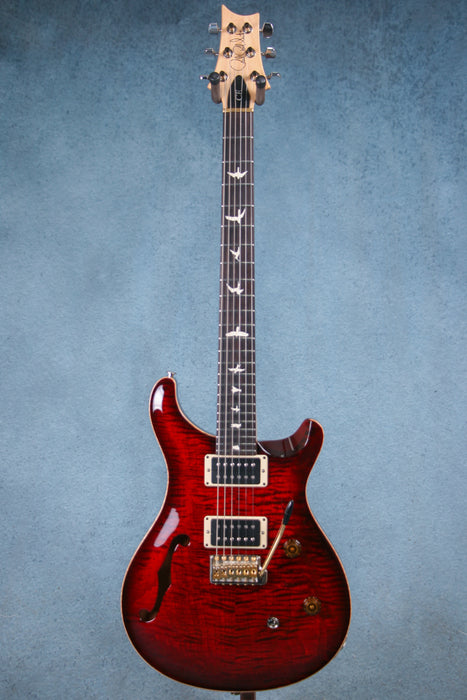 PRS CE24 Semi Hollow Electric Guitar w/Bag - Modified w/Stainless Steel Frets - Fire Red Burst - Preowned