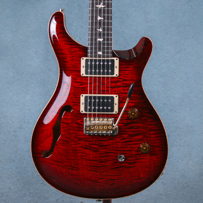 PRS CE24 Semi Hollow Electric Guitar w/Bag - Modified w/Stainless Steel Frets - Fire Red Burst - Preowned