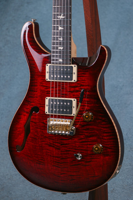 PRS CE24 Semi Hollow Electric Guitar w/Bag - Modified w/Stainless Steel Frets - Fire Red Burst - Preowned