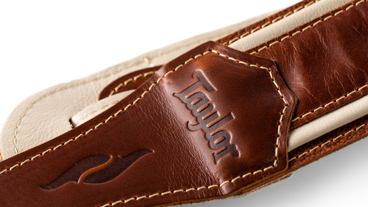 Taylor Element Strap - Brown/Cream Leather- 2.5 inch