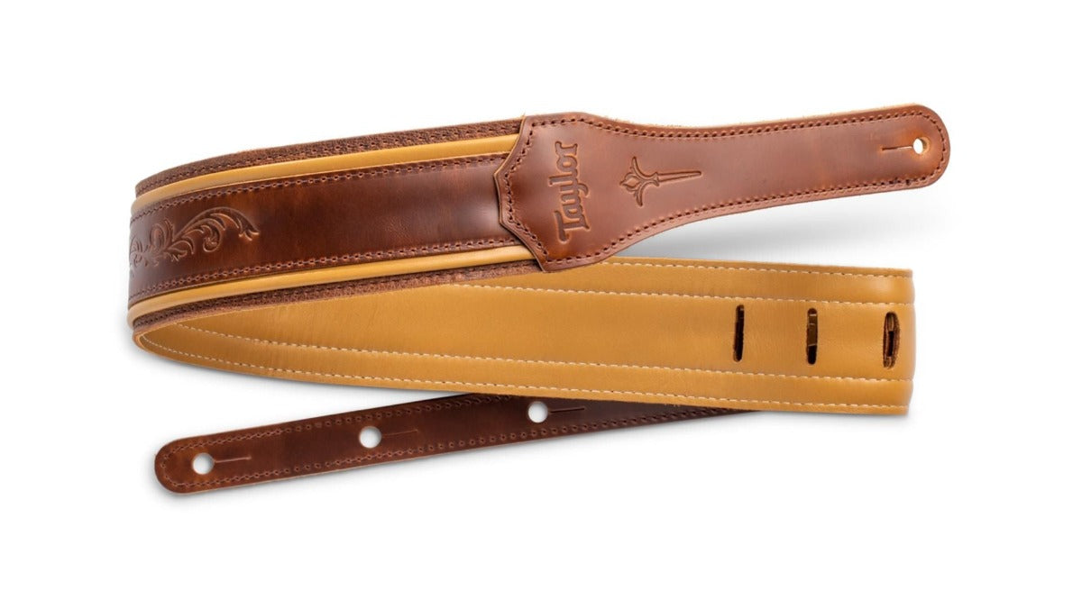 Taylor Nouveau Strap - Medium Brown/Butterscotch/Distressed Brown Leather- 2.5 inch