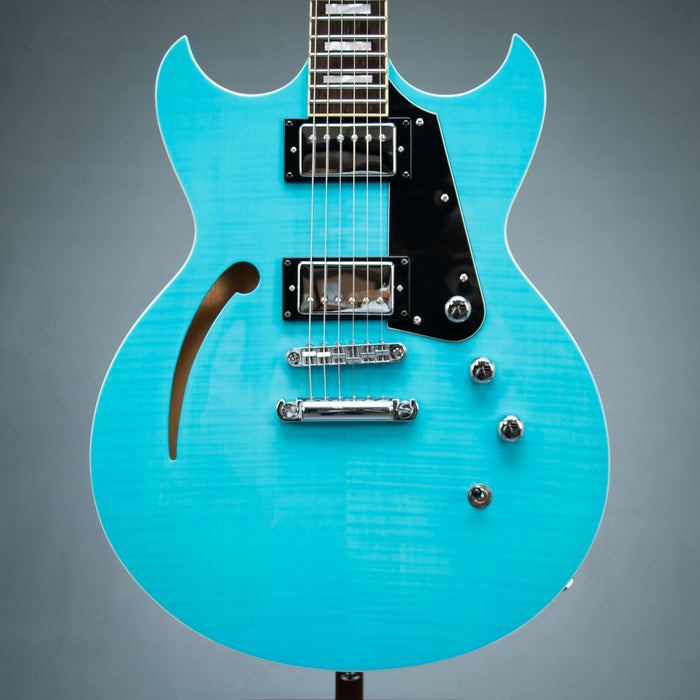 Reverend Manta Ray HB w/Case - Sky Blue Flame - Preowned
