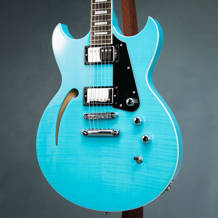 Reverend Manta Ray HB w/Case - Sky Blue Flame - Preowned