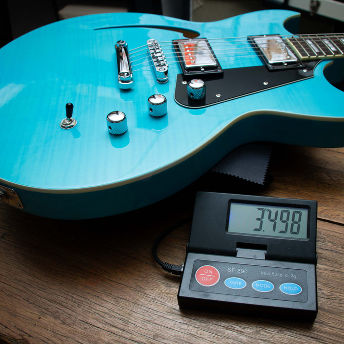 Reverend Manta Ray HB w/Case - Sky Blue Flame - Preowned