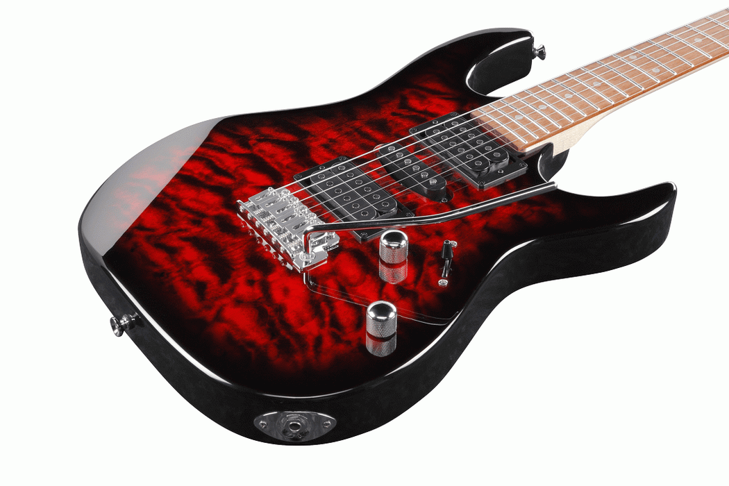 Ibanez Rx70 Ibanez RX70QA TRB Electric Guitar - Transparent Red Burst — DWmusic