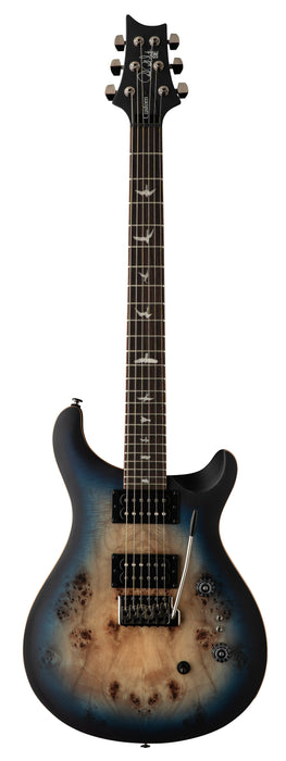 PRS SE CU2408 Limited Edition Poplar Burl Electric Guitar - Lake Blue Midnight Burst