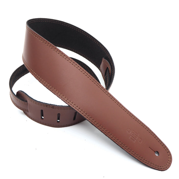 DSL 2.5 Inch Single Layer Strap Maroon/Brown Stitch