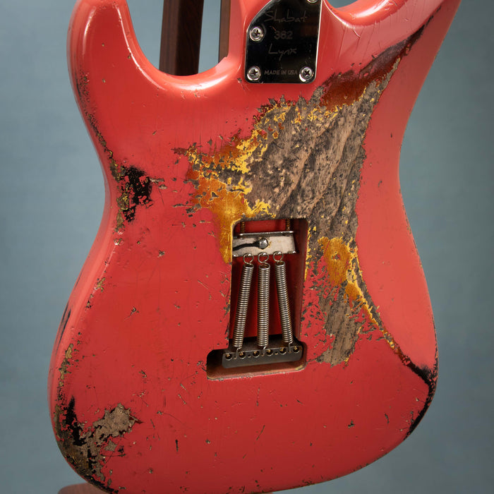 Shabat 2026 Lynx HSS Medium Heavy Aged w/Case - Fiesta Red Over 3-Tone - Preowned