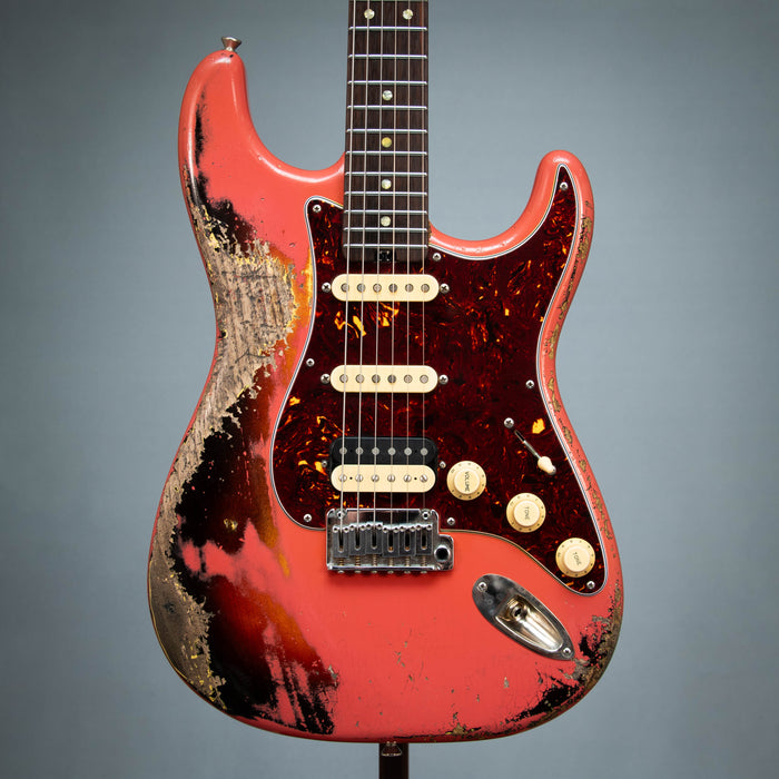 Shabat 2026 Lynx HSS Medium Heavy Aged w/Case - Fiesta Red Over 3-Tone - Preowned