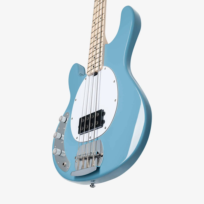Sterling by Music Man Stingray Ray4 Left Handed Bass Guitar - Chopper Blue