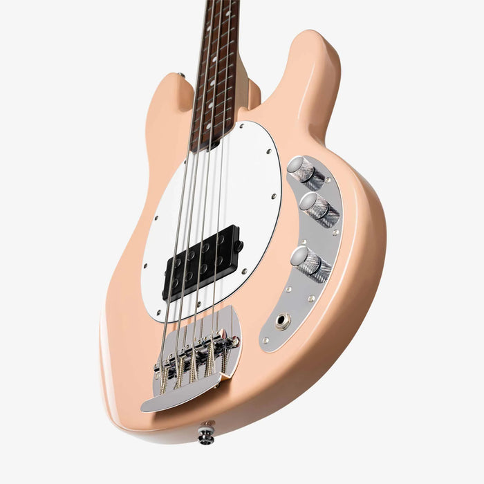 Sterling by Music Man Stingray Ray4 Bass Guitar - Pueblo Pink