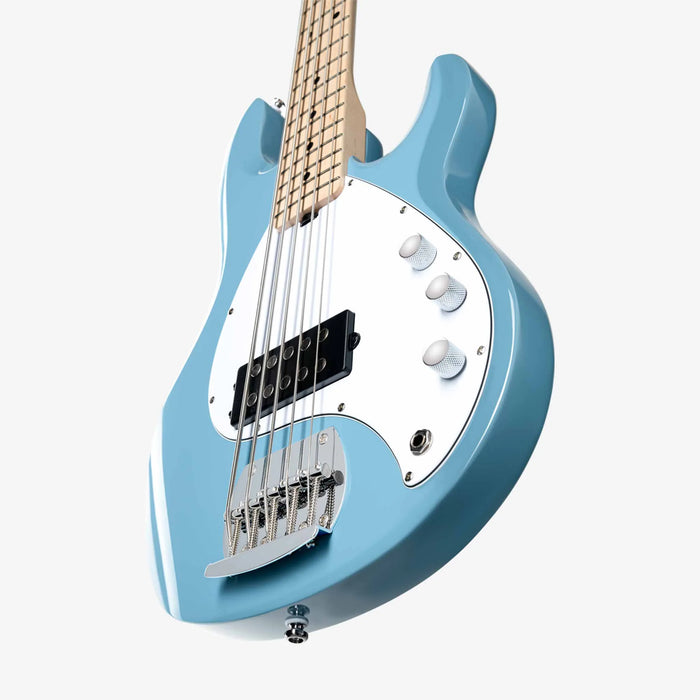 Sterling by Music Man Stingray Ray5 Bass Guitar - Chopper Blue