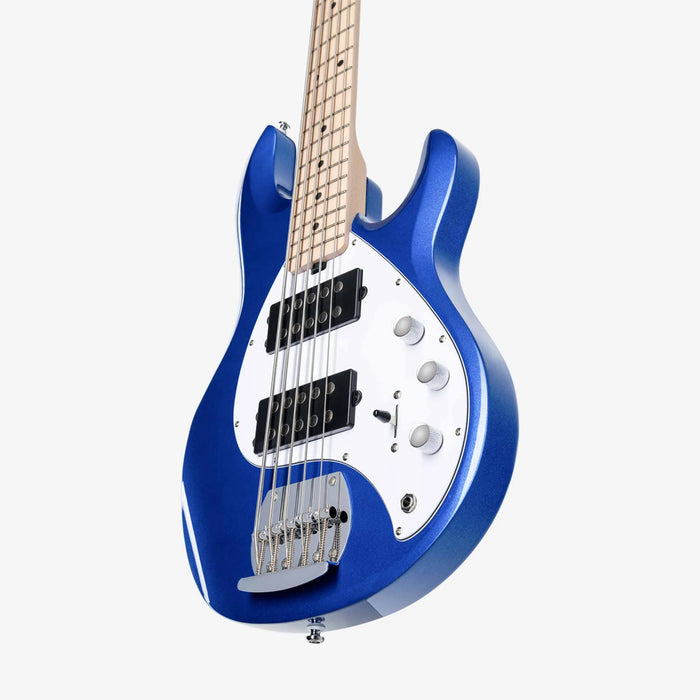 Sterling by Music Man Stingray Ray5 HH Bass Guitar - Cobra Blue