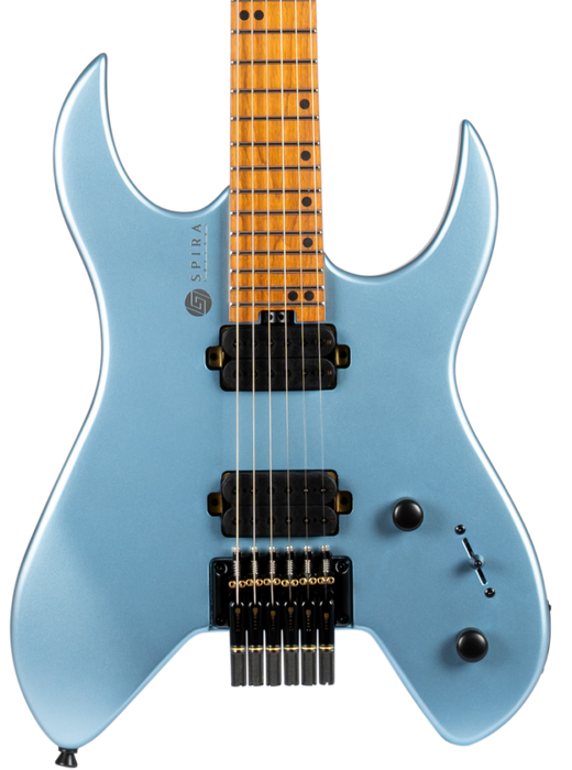 Spira S-400 MPB Headless Electric Guitar - Metallic Blue