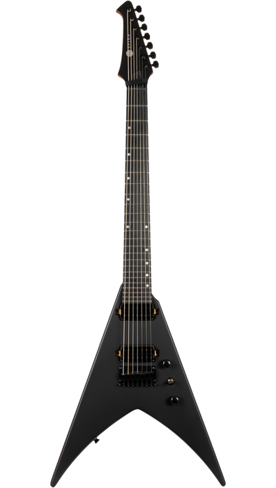 Spira V-407 MBK 7 String Electric Guitar - Satin Black