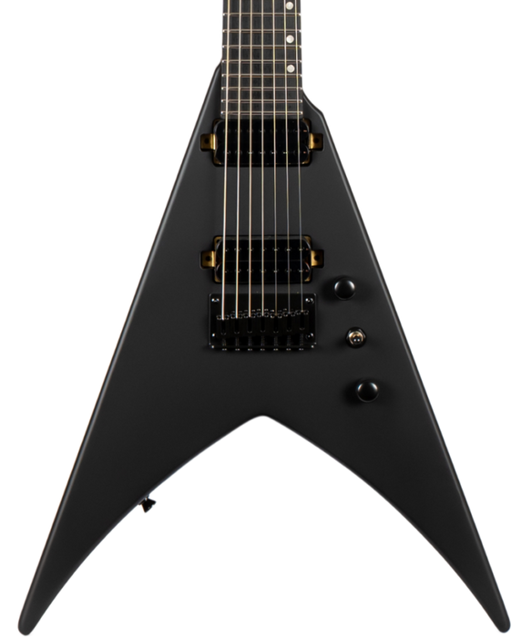 Spira V-407 MBK 7 String Electric Guitar - Satin Black