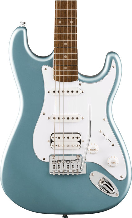 Squier Affinity Stratocaster Junior HSS Laurel Fingerboard White Pickguard - Ice Blue Metallic