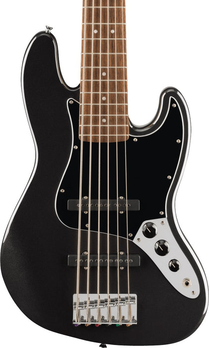 Squier Affinity Jazz Bass VI Laurel Fingerboard Black Pickguard - Black Metallic