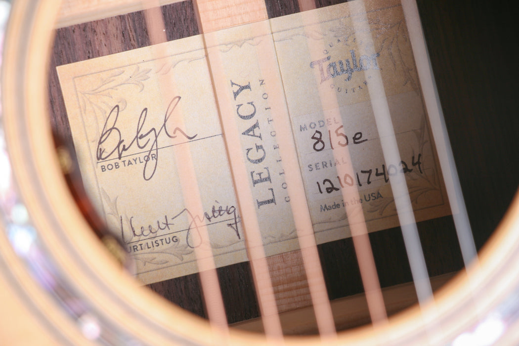 Taylor Legacy 815e Hand Signed Jumbo Acoustic Electric Guitar - 1210174024