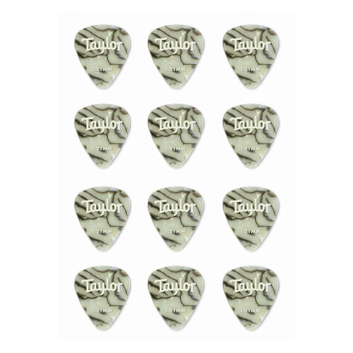 Taylor Celluloid 351 Picks Abalone 1.21mm- 12-Pack