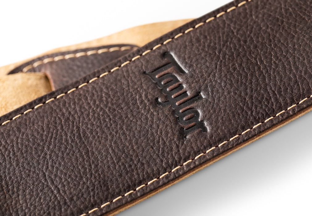 Taylor Strap - Leather w/Suede Back - 2.5 Inch - Choc Brown