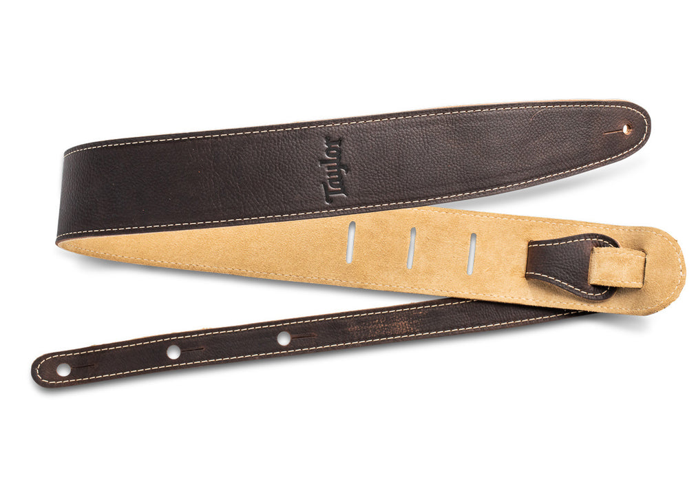 Taylor Strap - Leather w/Suede Back - 2.5 Inch - Choc Brown