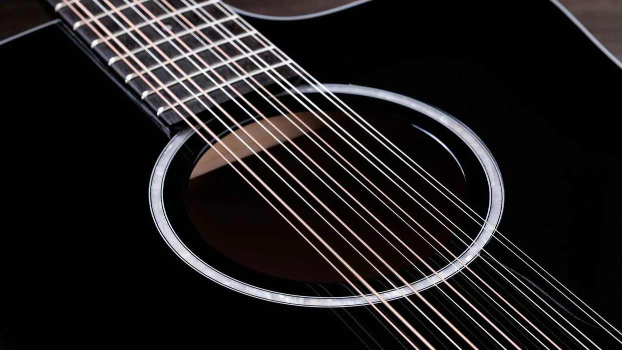 Taylor 250ce-BLK Plus Dreadnought 12-String Acoustic Electric Guitar - Black