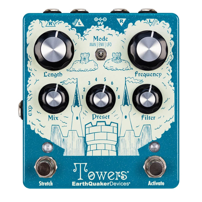 EarthQuaker Devices Towers Stereo Reverberant Filter Pedal