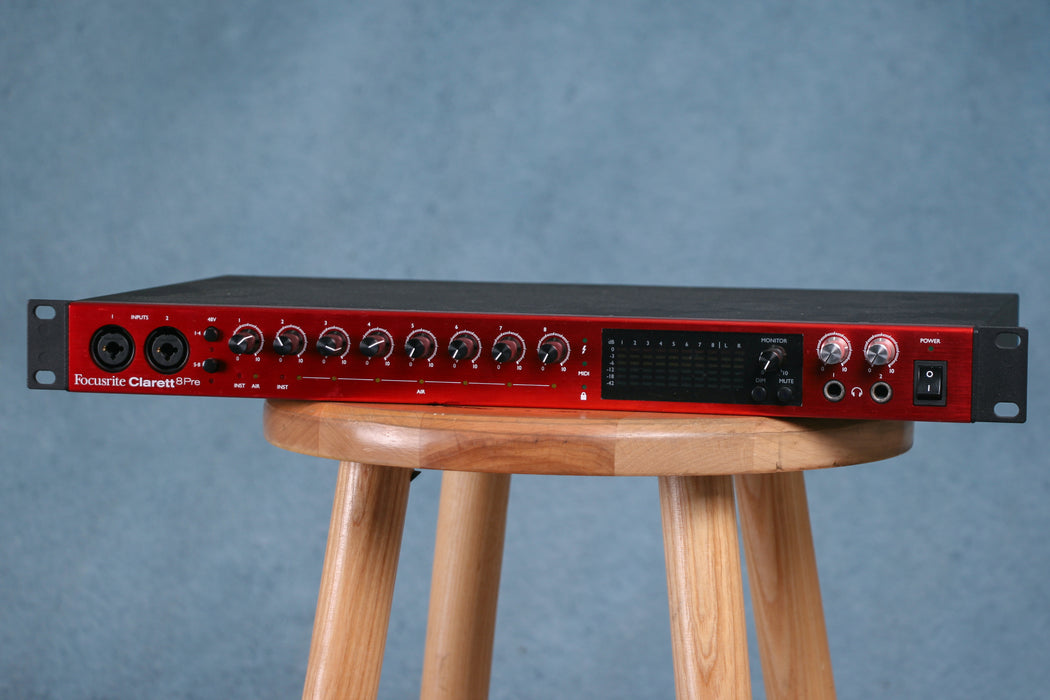 Focusrite Clarett 8Pre Rackmount Thunderbolt Interface - Preowned